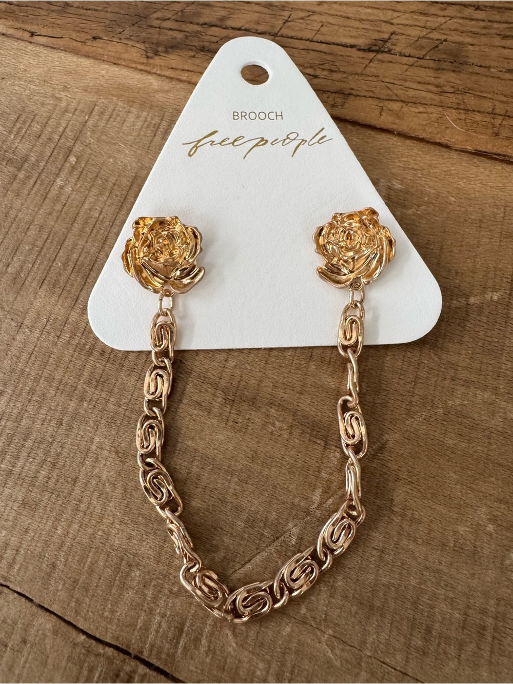 NEW Free People Gold Chancellor Star Pin Brooch Rose - Picture 5 of 6